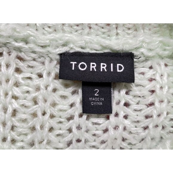 NWT TORRID Women Pullover Sweater Stripe Loose Knit Sz 2X Multicolor Casual 21-1 - Picture 5 of 11